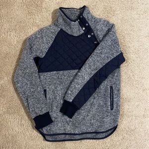 Abercrombie & Fitch Asymmetrical snap up fleece pullover